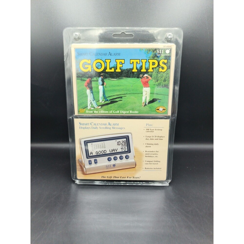 Seiko Golf Tips Daily Insight Smart Calendar Alarm Clock Golfers Digest Gift SII